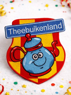 Rugembleem Theebuikenland (20x20cm)